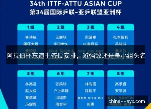 阿拉伯杯东道主签位安排，避强敌还是争小组头名